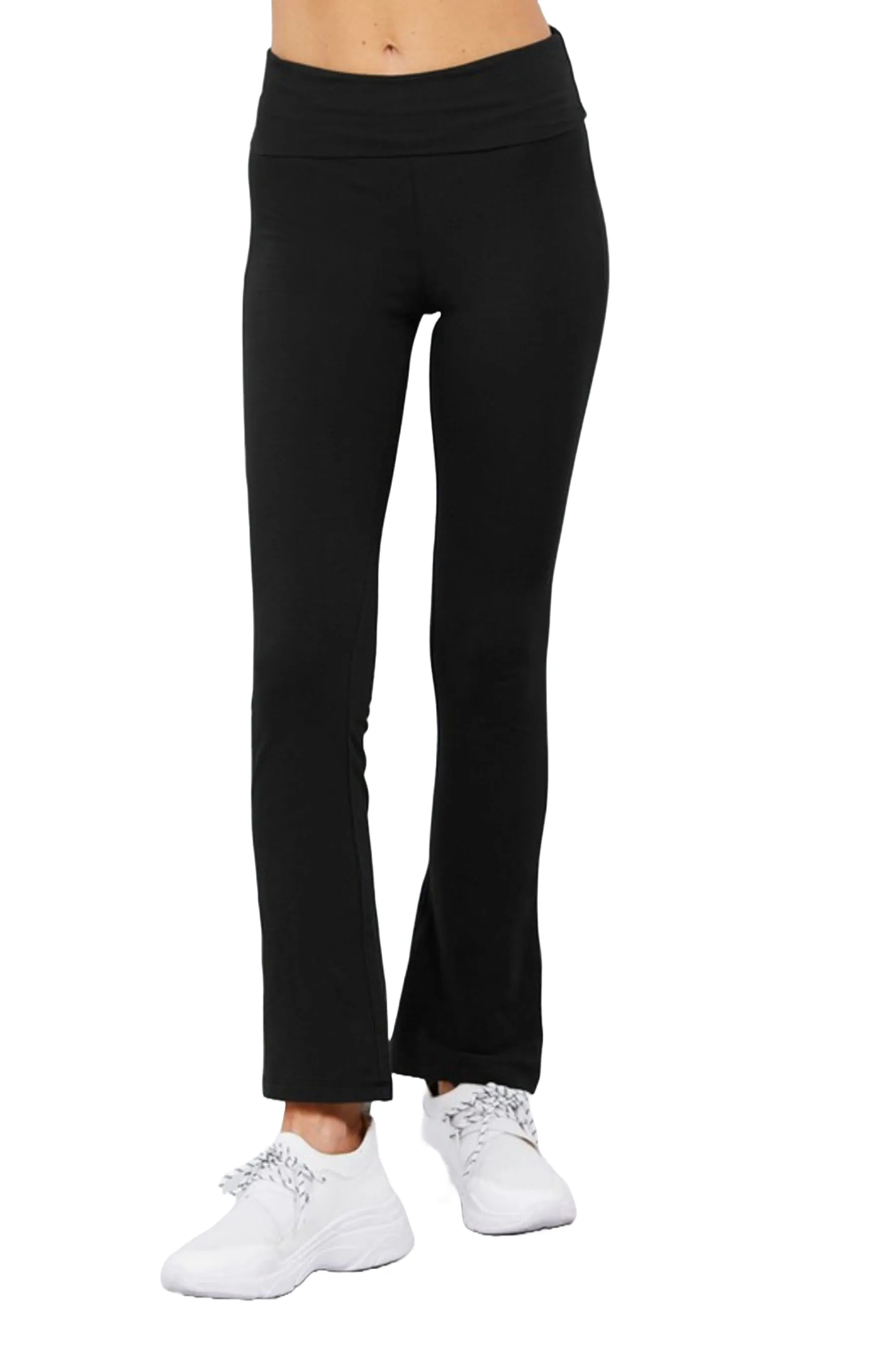 Cotton Spandex Yoga Pants with Fold-Over Waistband ZP8150C28 $7.50Each
