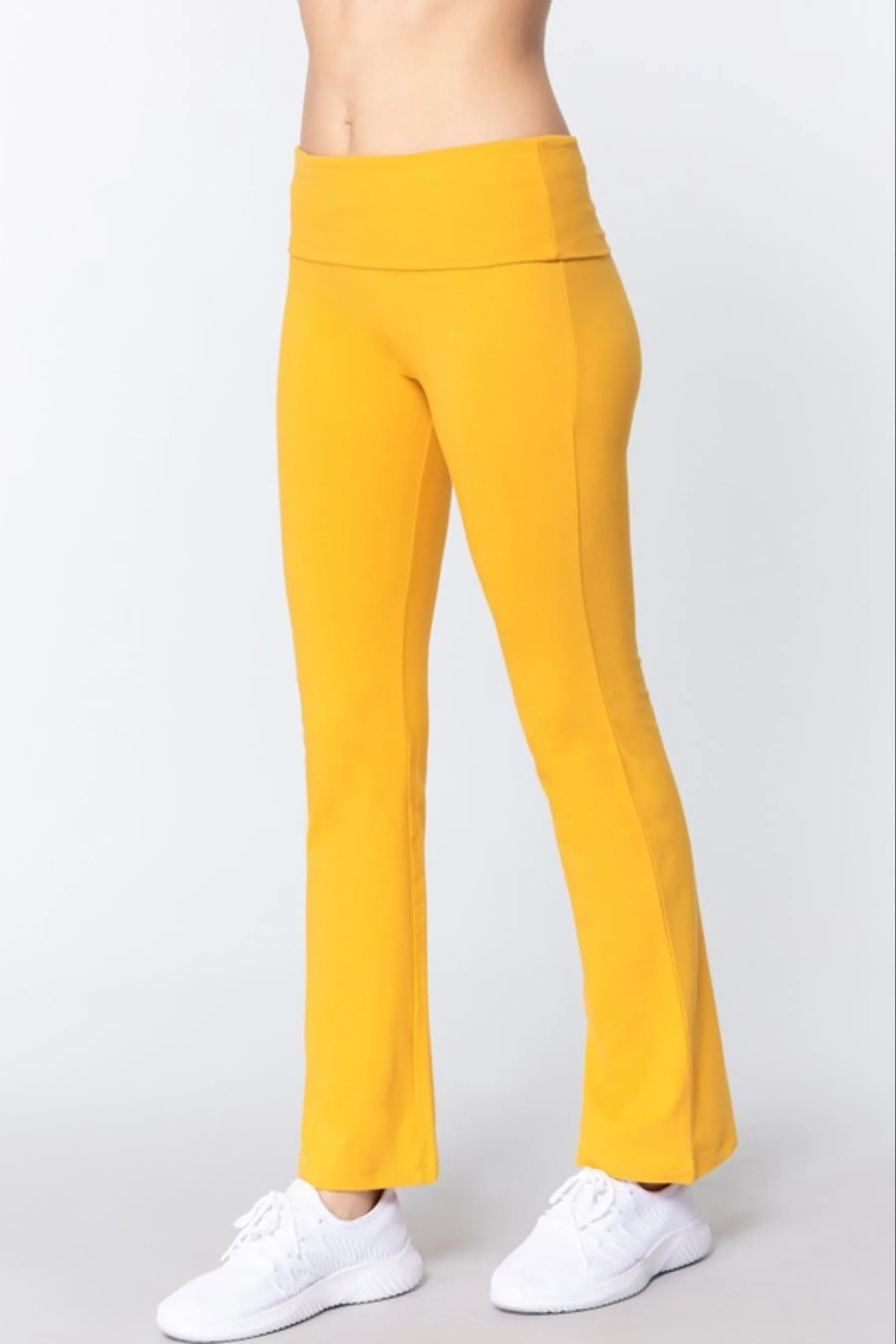 Cotton Spandex Yoga Pants with Fold-Over Waistband ZP8150C28 $7.50Each