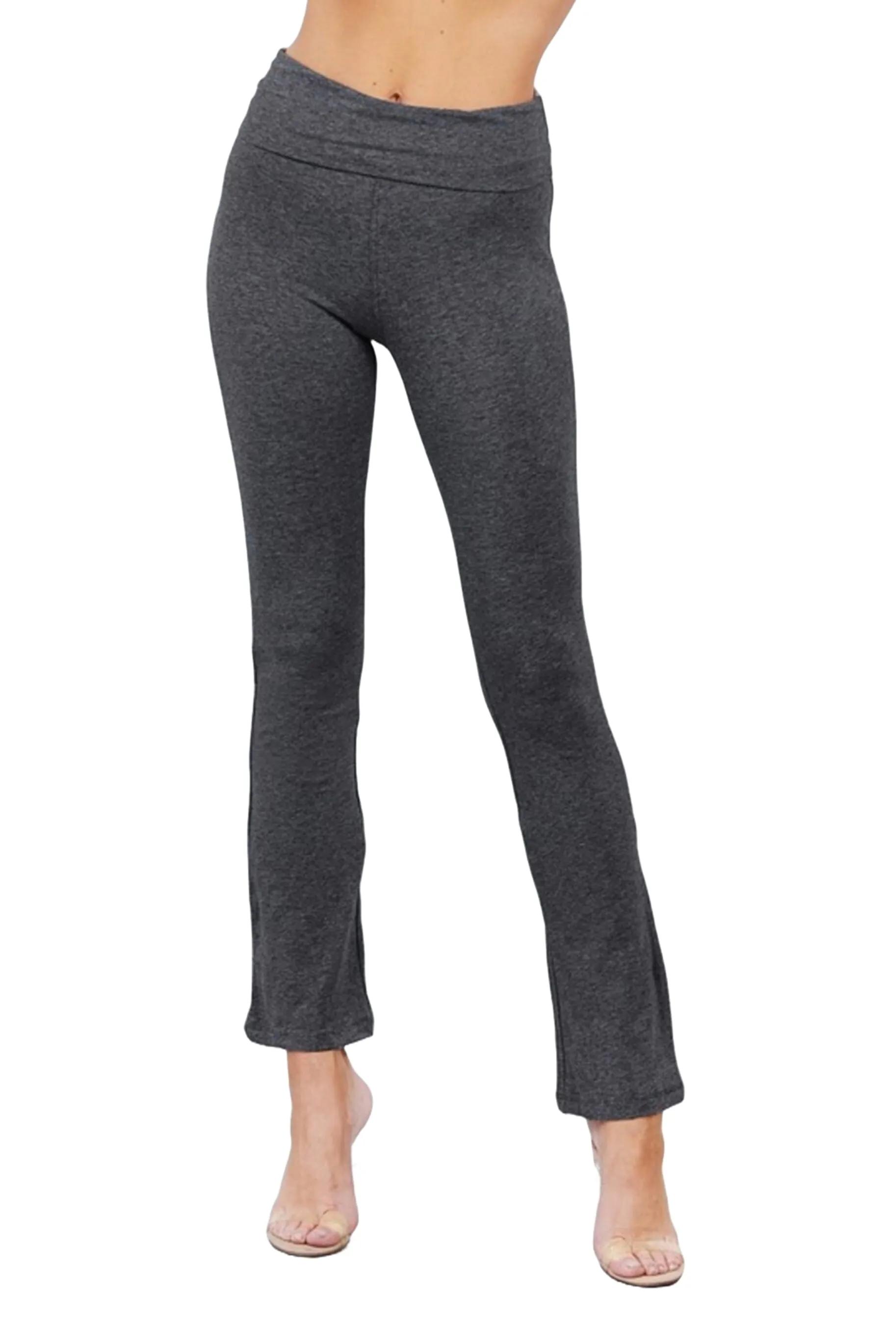 Cotton Spandex Yoga Pants with Fold-Over Waistband ZP8150C28 $7.50Each