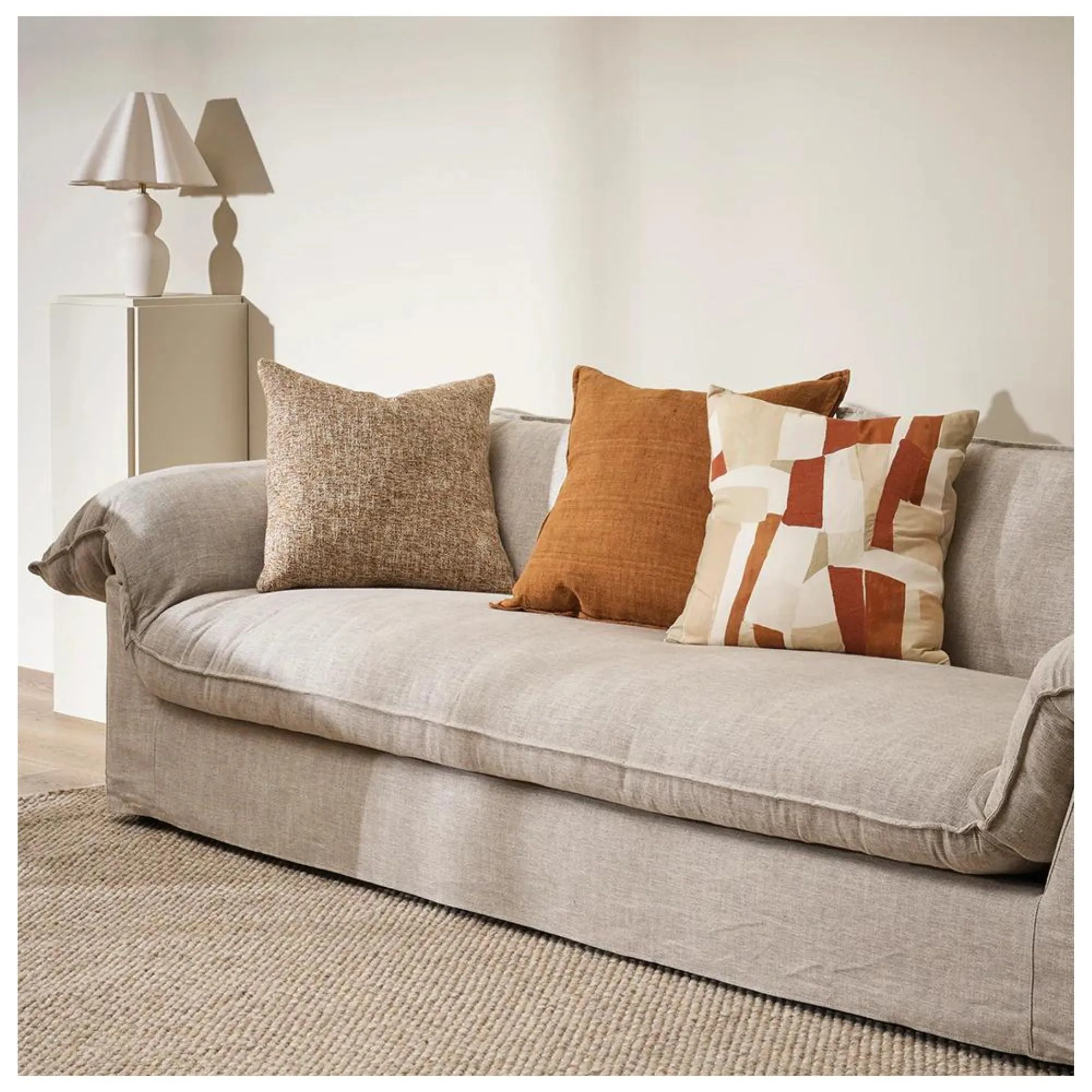Cushion - Cassia With Feather Inner - Tobacco