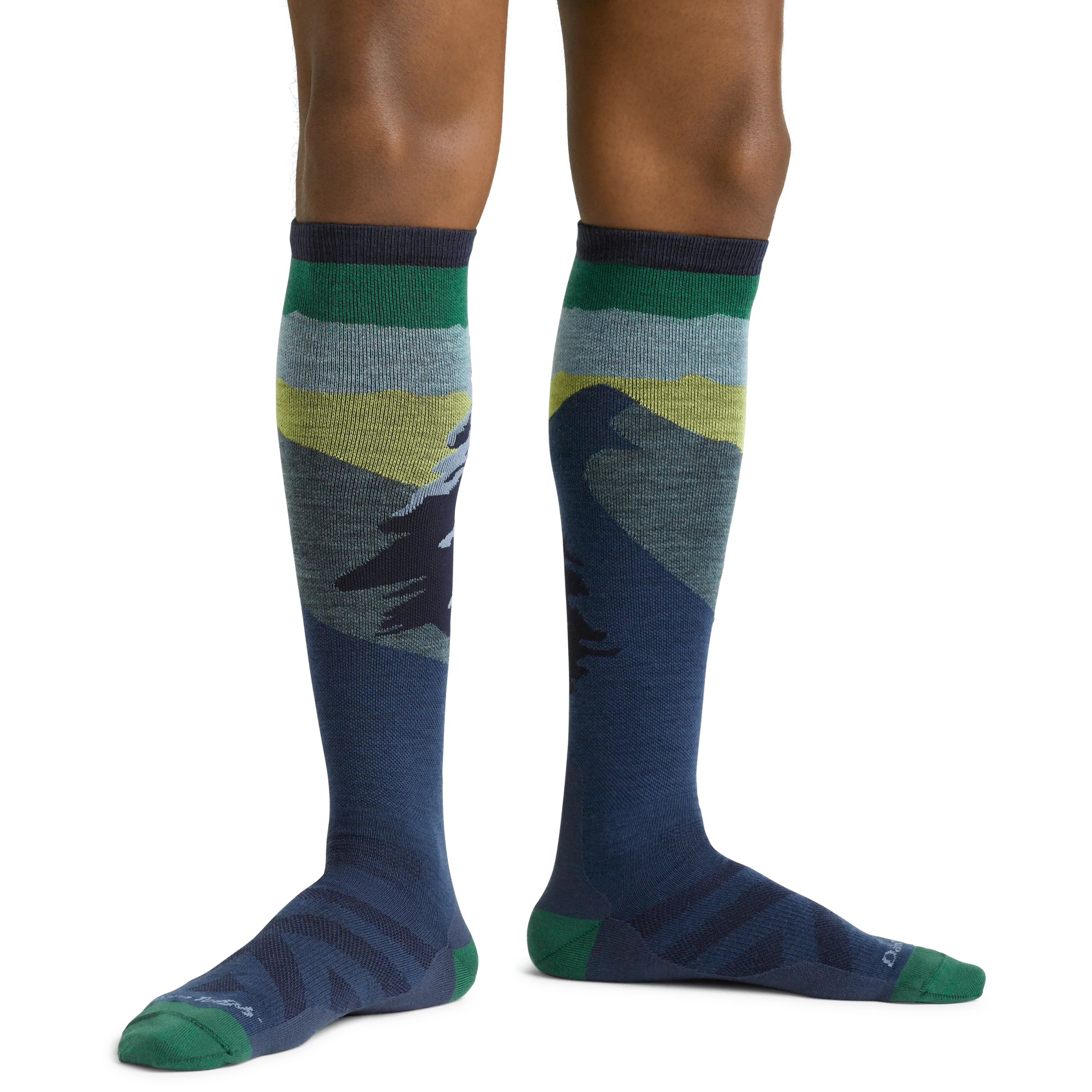 Darn Tough Mens Solstice Over-The-Calf Lightweight Ski & Snowboard Socks