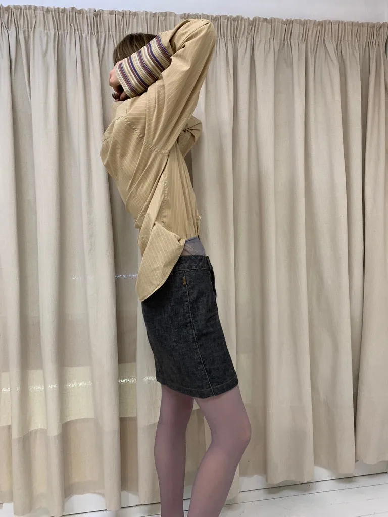 Denim mini skirt, charcoal