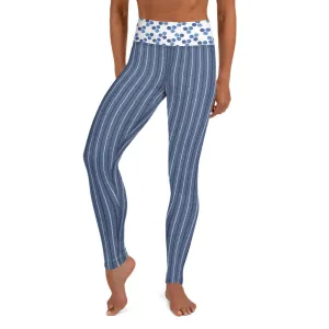 Denim Stripes and Dots - Yoga Leggings