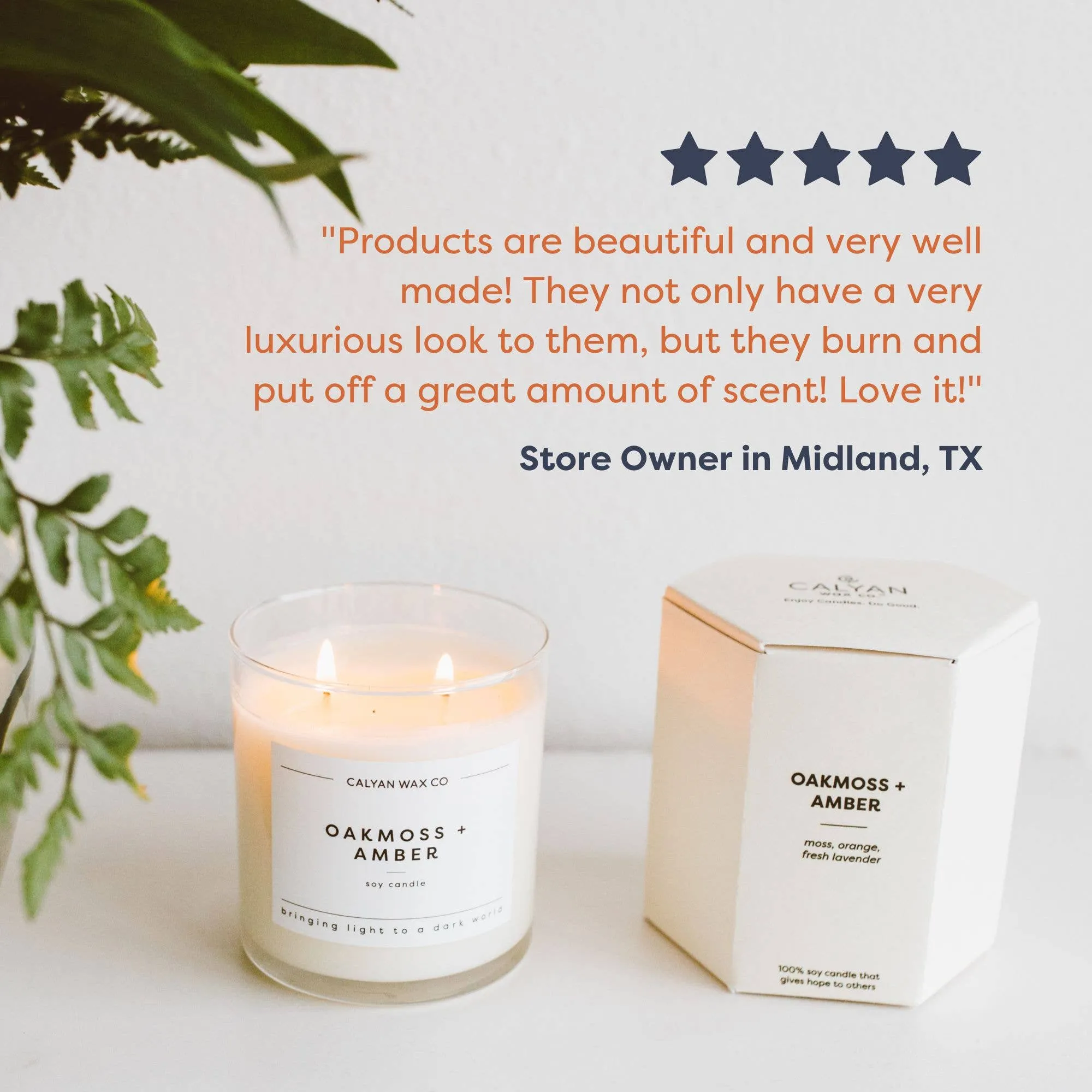 Desert   Agave Glass Tumbler Soy Candle