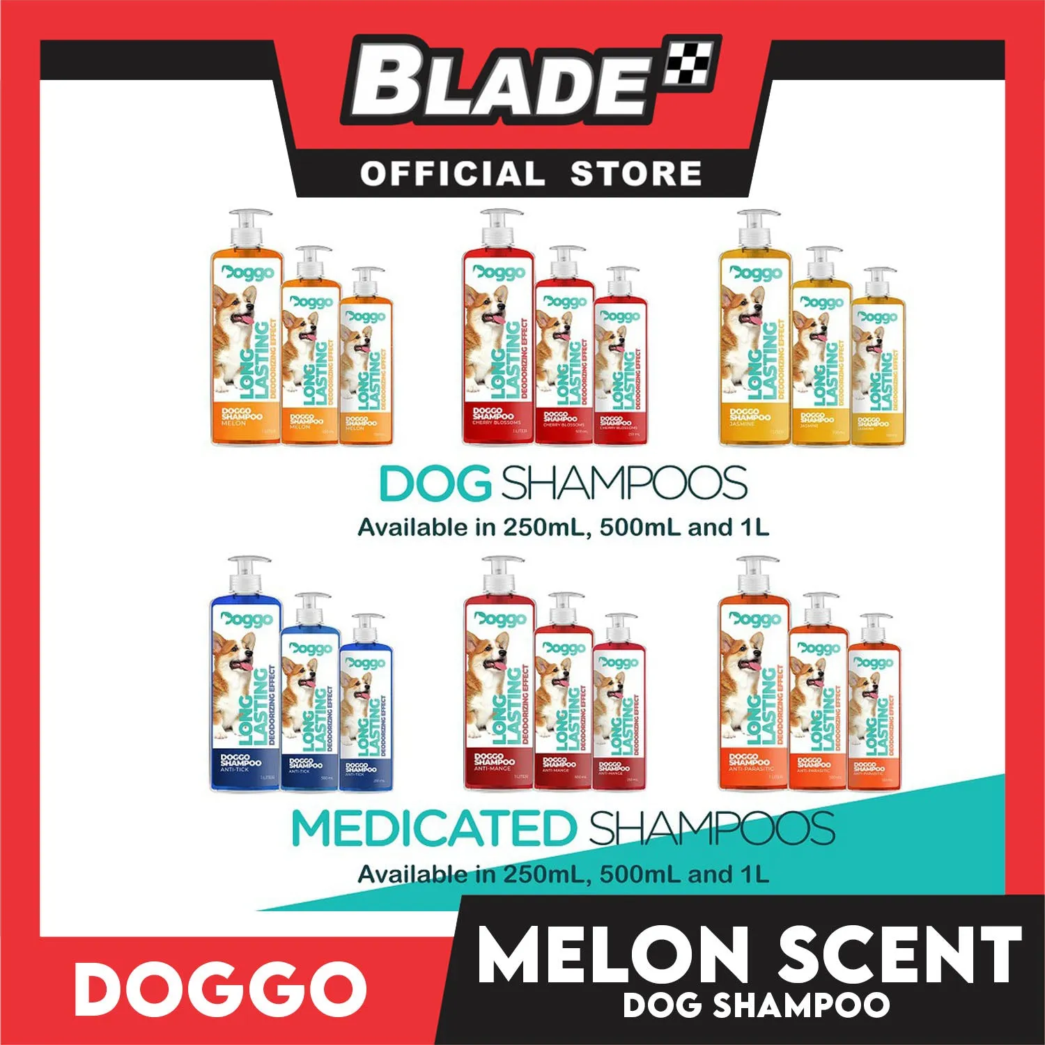 Doggo Shampoo Long Lasting Deodorizing Effect 250ml (Melon)