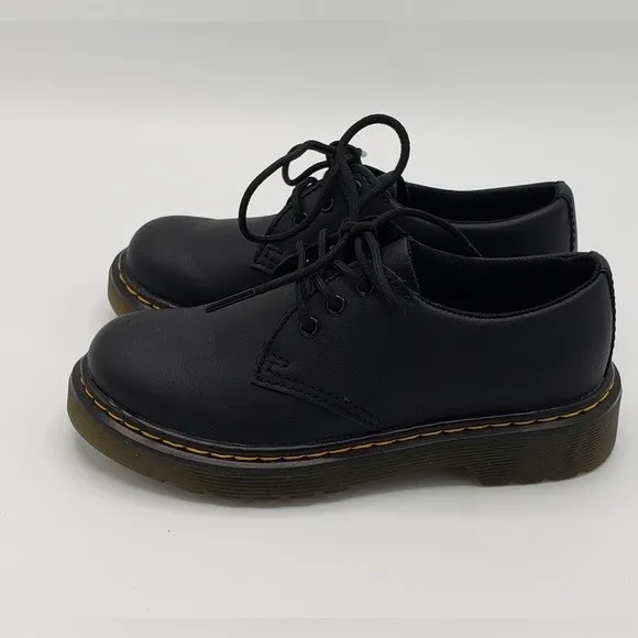Dr. Martens Kid's Black Leather Shoes Size 13
