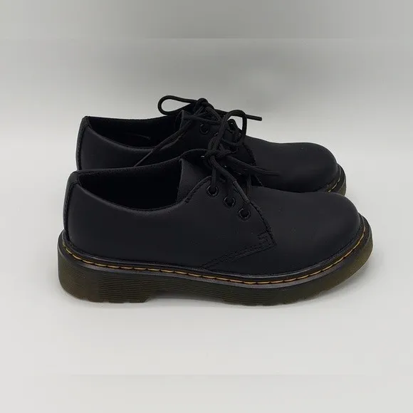 Dr. Martens Kid's Black Leather Shoes Size 13