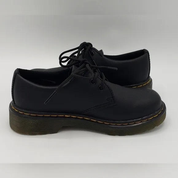 Dr. Martens Kid's Black Leather Shoes Size 13
