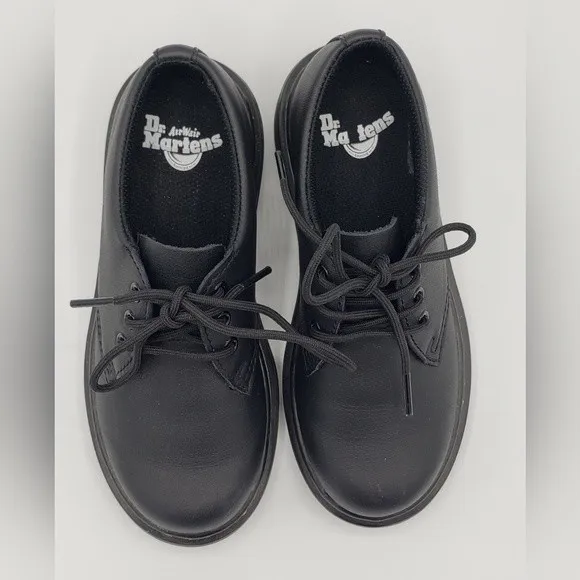 Dr. Martens Kid's Black Leather Shoes Size 13