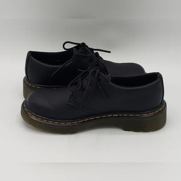Dr. Martens Kid's Black Leather Shoes Size 13