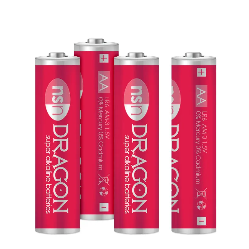 Dragon 4 pk Alkaline AA