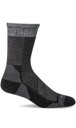 Elevate Men Crew - Black Moderate Compression (15-20 mmHg)