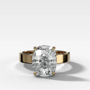 Finest Solitaire Engagement Ring With GIA 3.06ct Lab Grown Elongated Cushion Cut Diamond