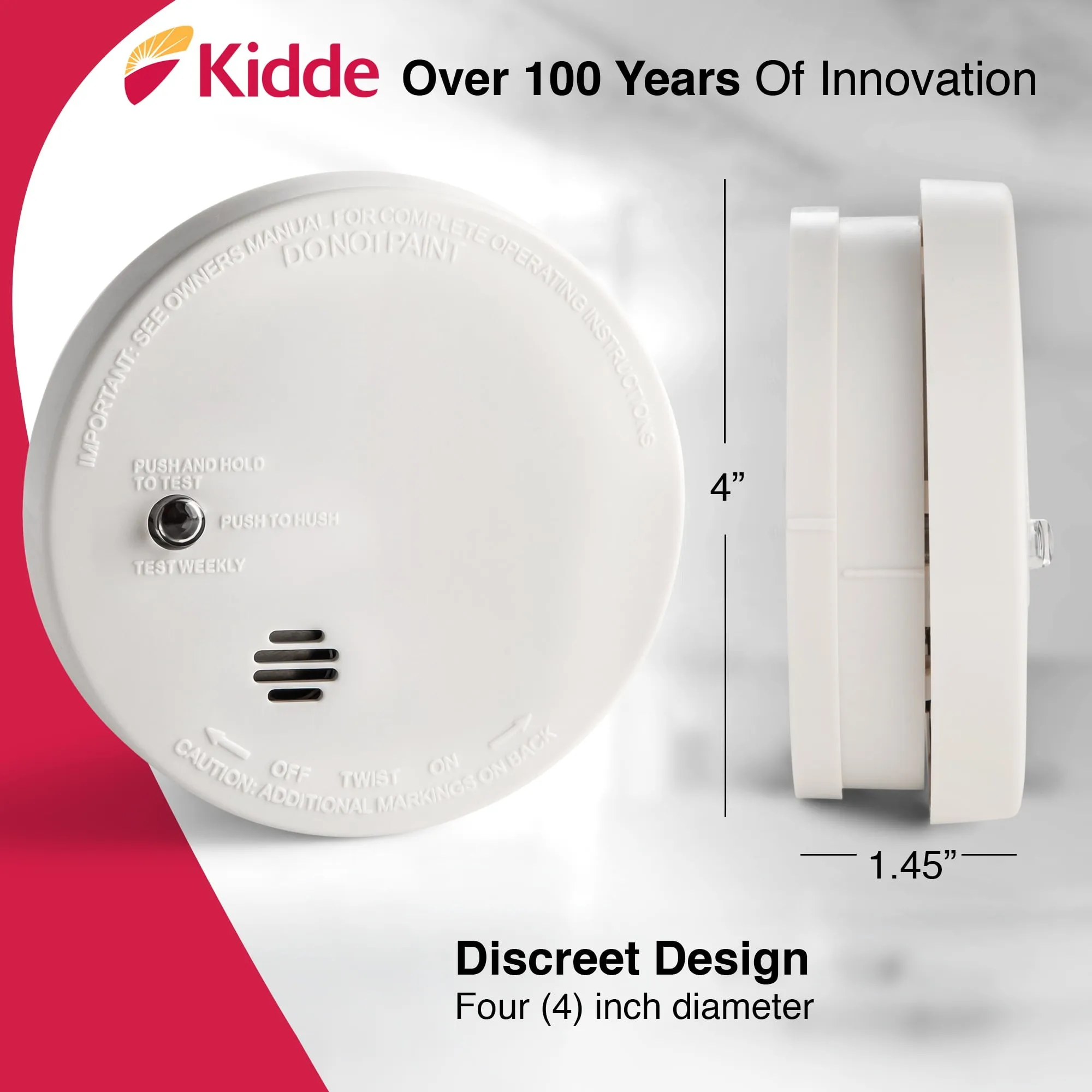 Fire Sentry Model 0914 Smoke and Fire Alarm Micro Profile Kidde 9V New