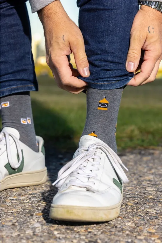 Friday Socks - Mens Mismatched Socks | Whiskey & Glasses