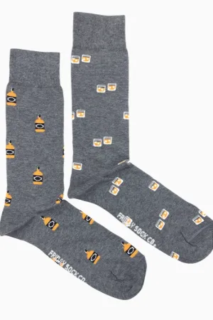 Friday Socks - Mens Mismatched Socks | Whiskey & Glasses