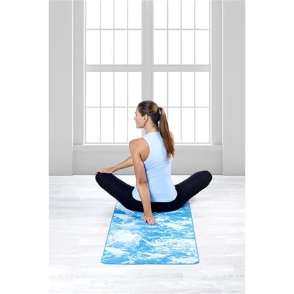 GAIAM ESSENTIAL YOGA MAT 4.5MM BLUE MARBLE