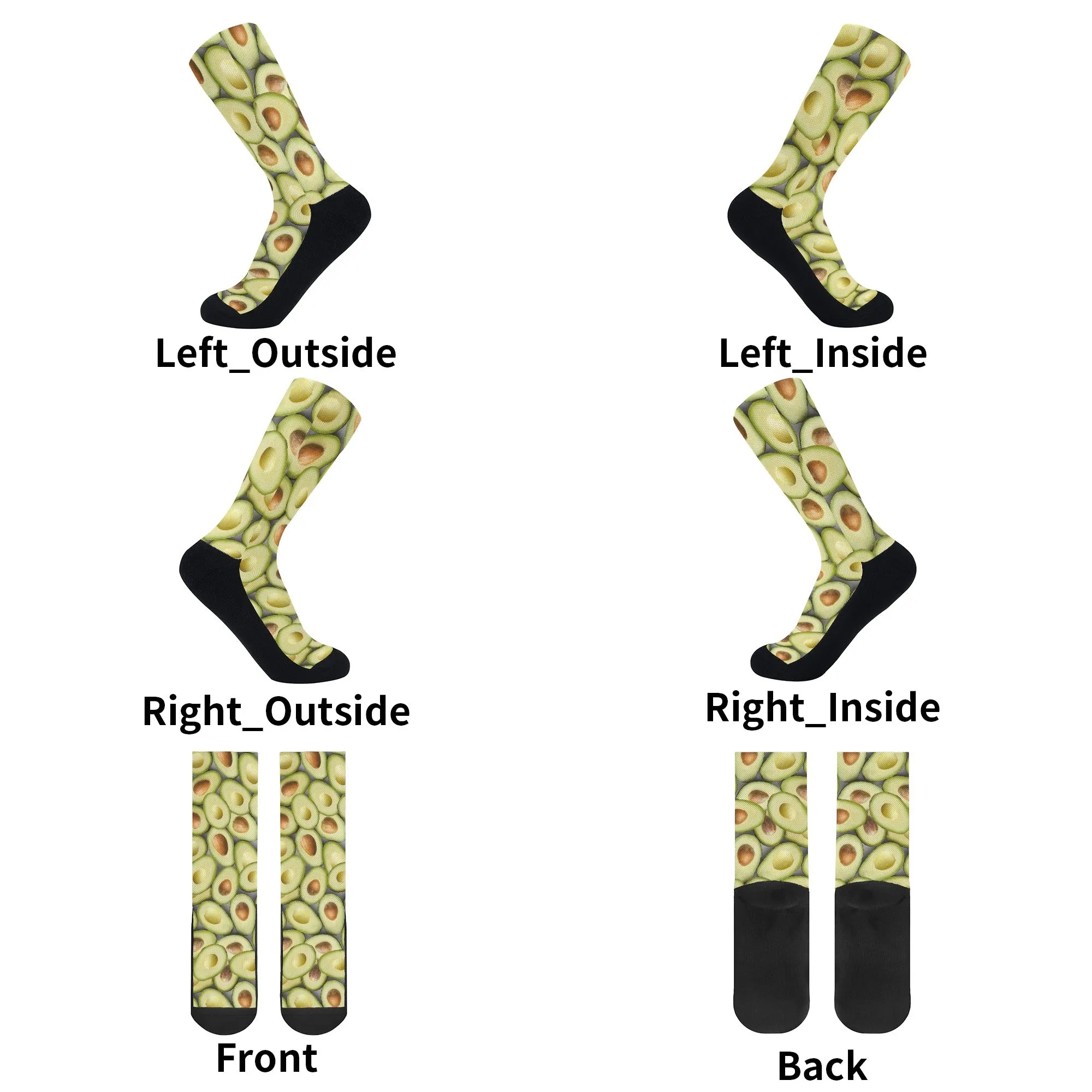Garden Fresh Socks: Avocado