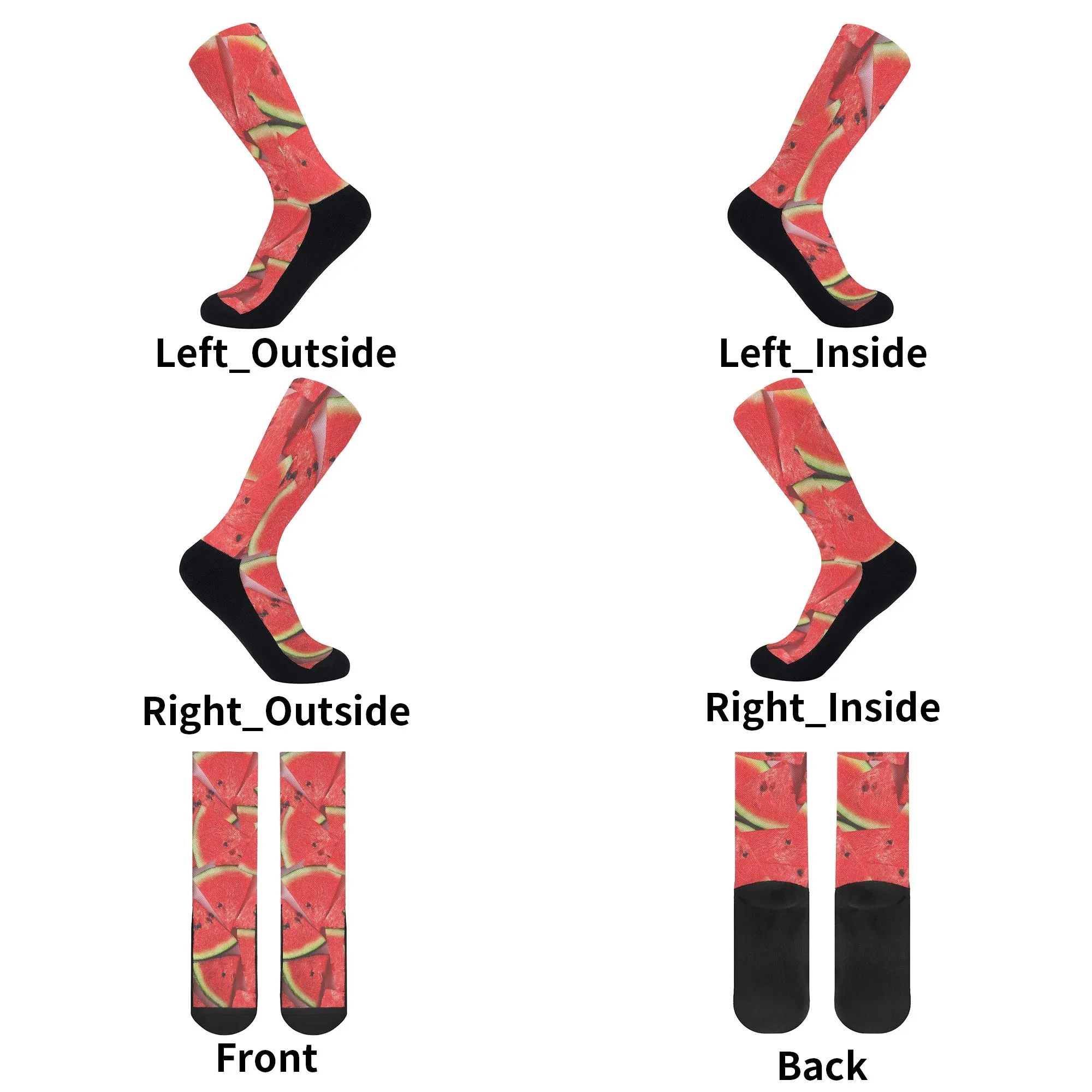 Garden Fresh Socks: Watermelon