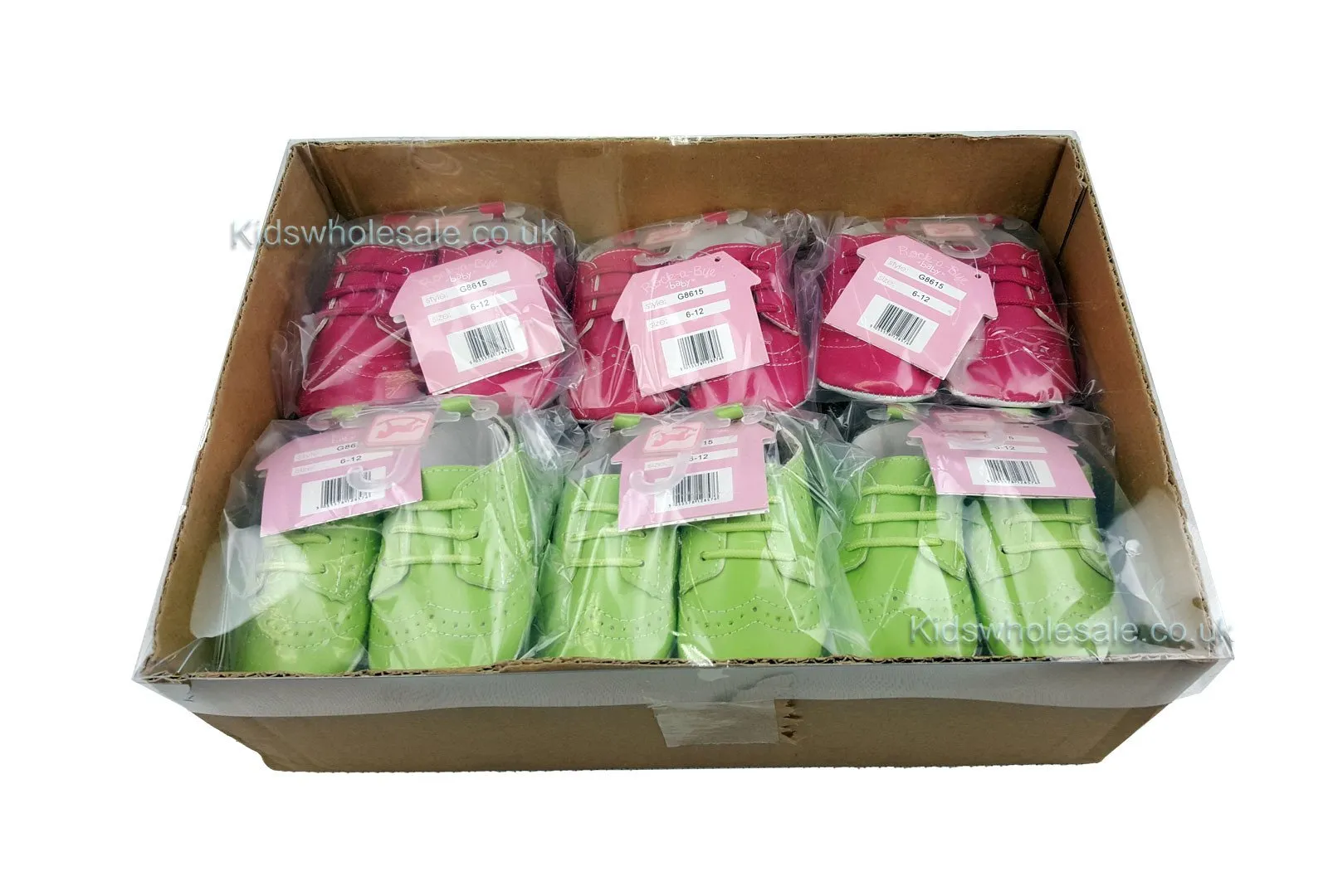 Girls Pink and Green Shoes 0-12m (G8615)