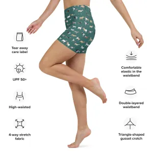 Goat Print Yoga Shorts – Soft, Stretchy & Perfect for Every Workout