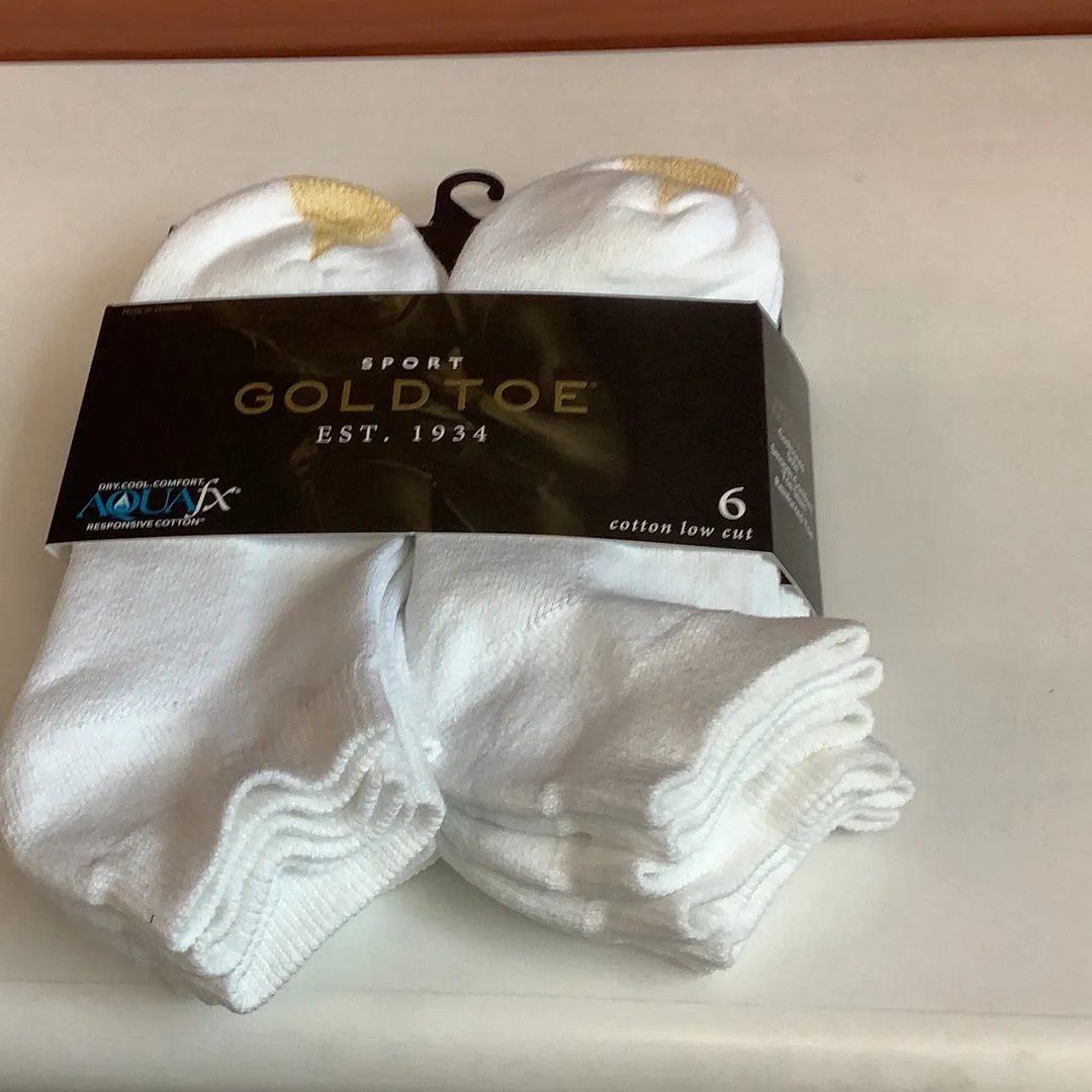 Gold Toe White Low Cut Sock