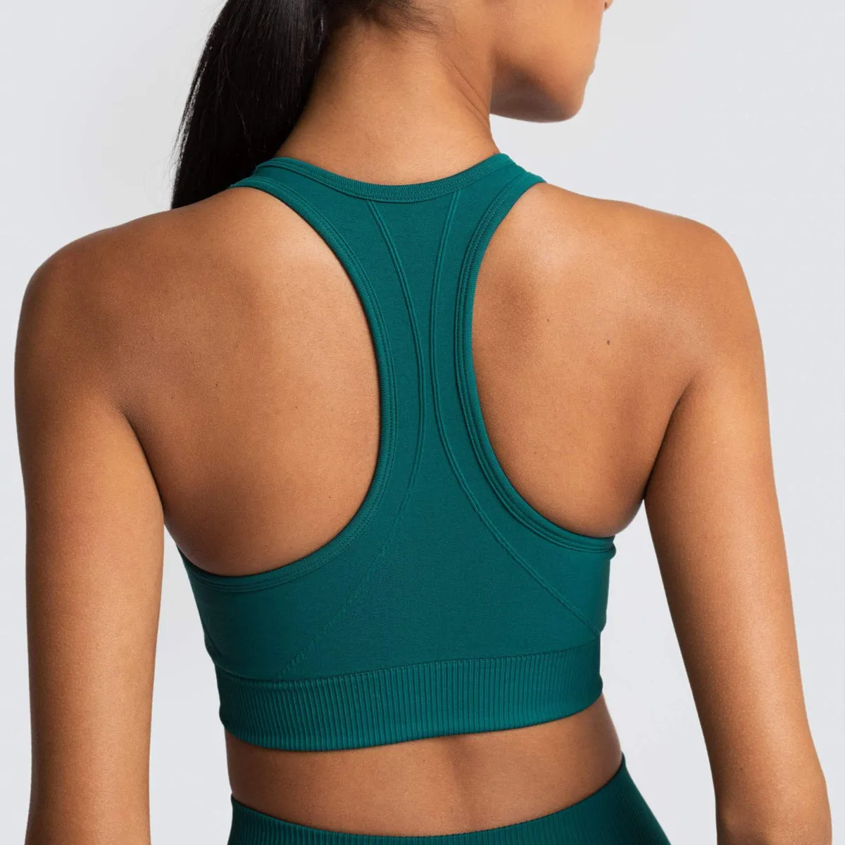 Goods In Stock Fast Drying Back Sports Bra, trendy Outdoor Sports Running Seamless Knitted Fitness Vest