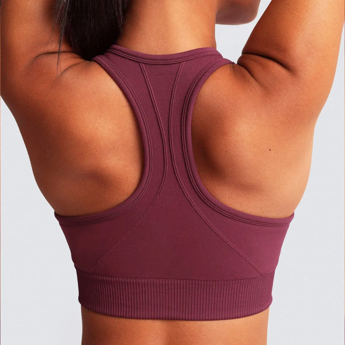 Goods In Stock Fast Drying Back Sports Bra, trendy Outdoor Sports Running Seamless Knitted Fitness Vest