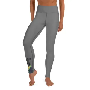 Grey Yoga Leggings with Schnauzer