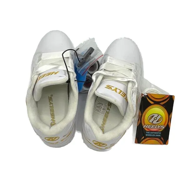 Heeley Propel 2.0 Shoe in White/Gold Size Y6/W7
