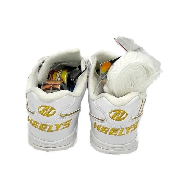 Heeley Propel 2.0 Shoe in White/Gold Size Y6/W7