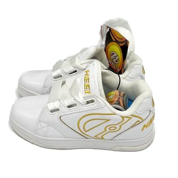 Heeley Propel 2.0 Shoe in White/Gold Size Y6/W7