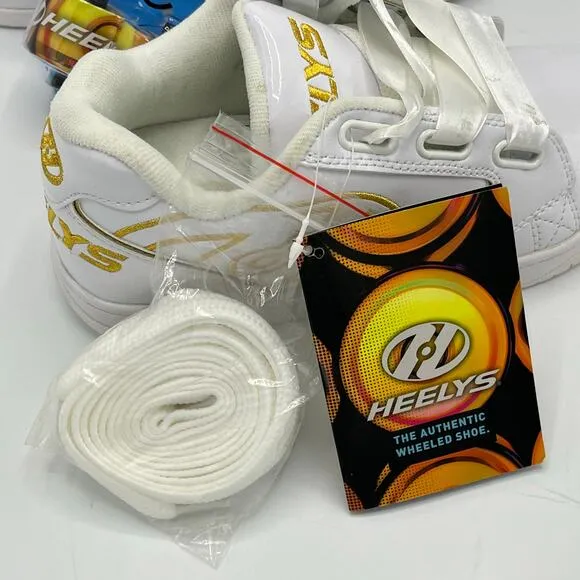 Heeley Propel 2.0 Shoe in White/Gold Size Y6/W7