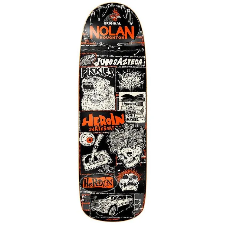 Heroin Skateboards Nolan Houghton Original Skateboard Deck 9.6"