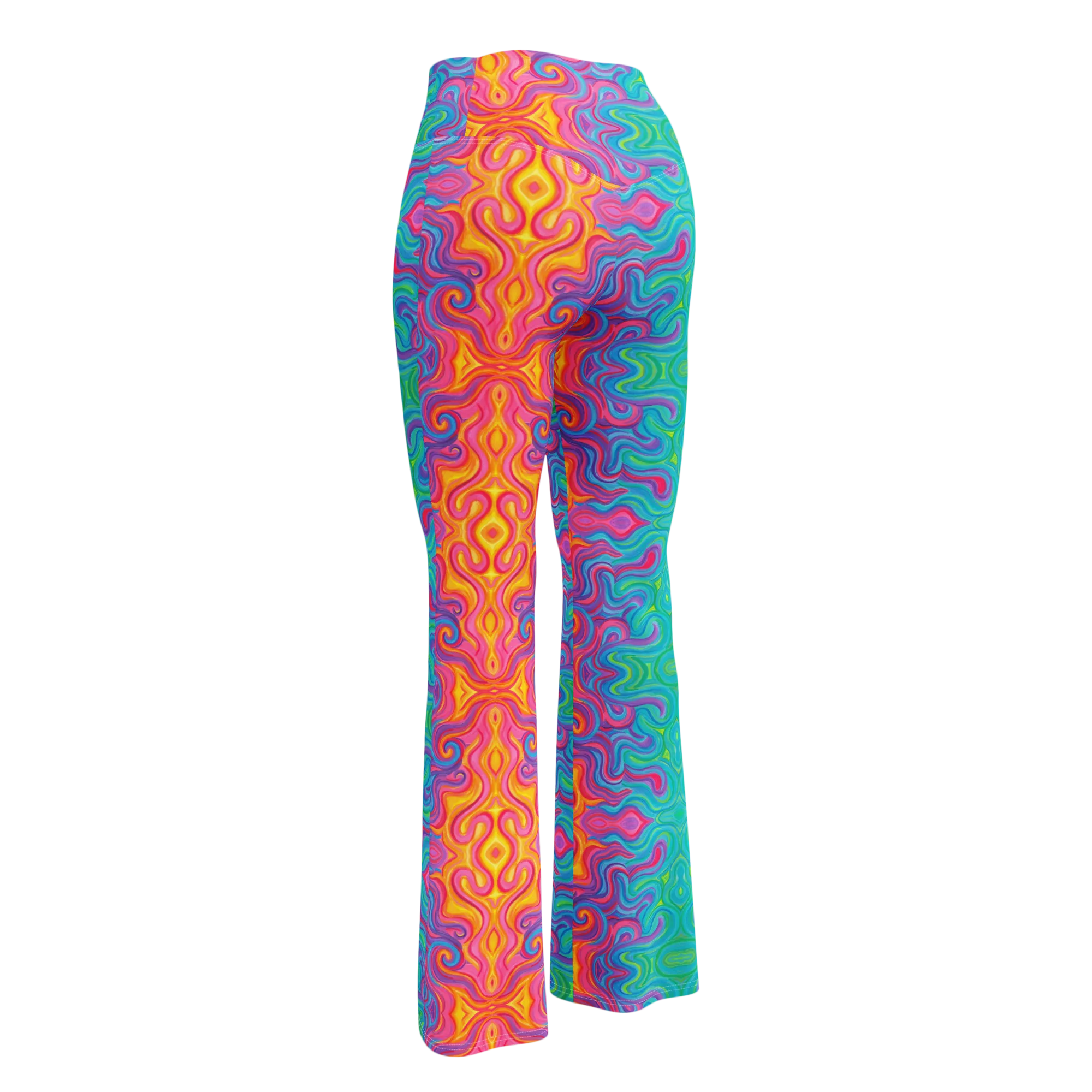 High Waisted Yoga Pants ( Internal Pocket)- "Elemental" Design