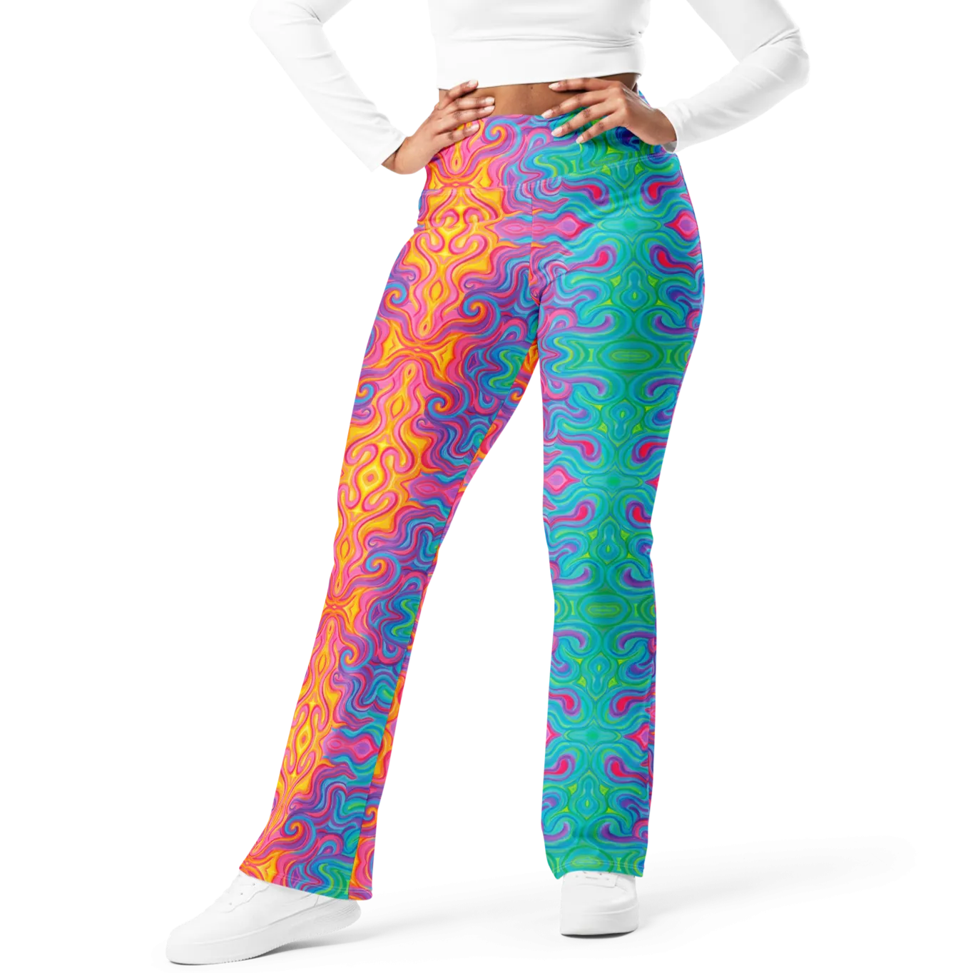 High Waisted Yoga Pants ( Internal Pocket)- "Elemental" Design