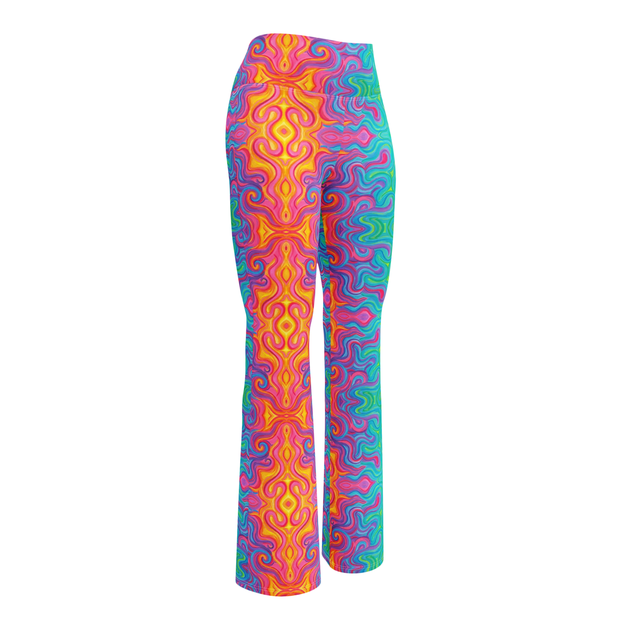 High Waisted Yoga Pants ( Internal Pocket)- "Elemental" Design