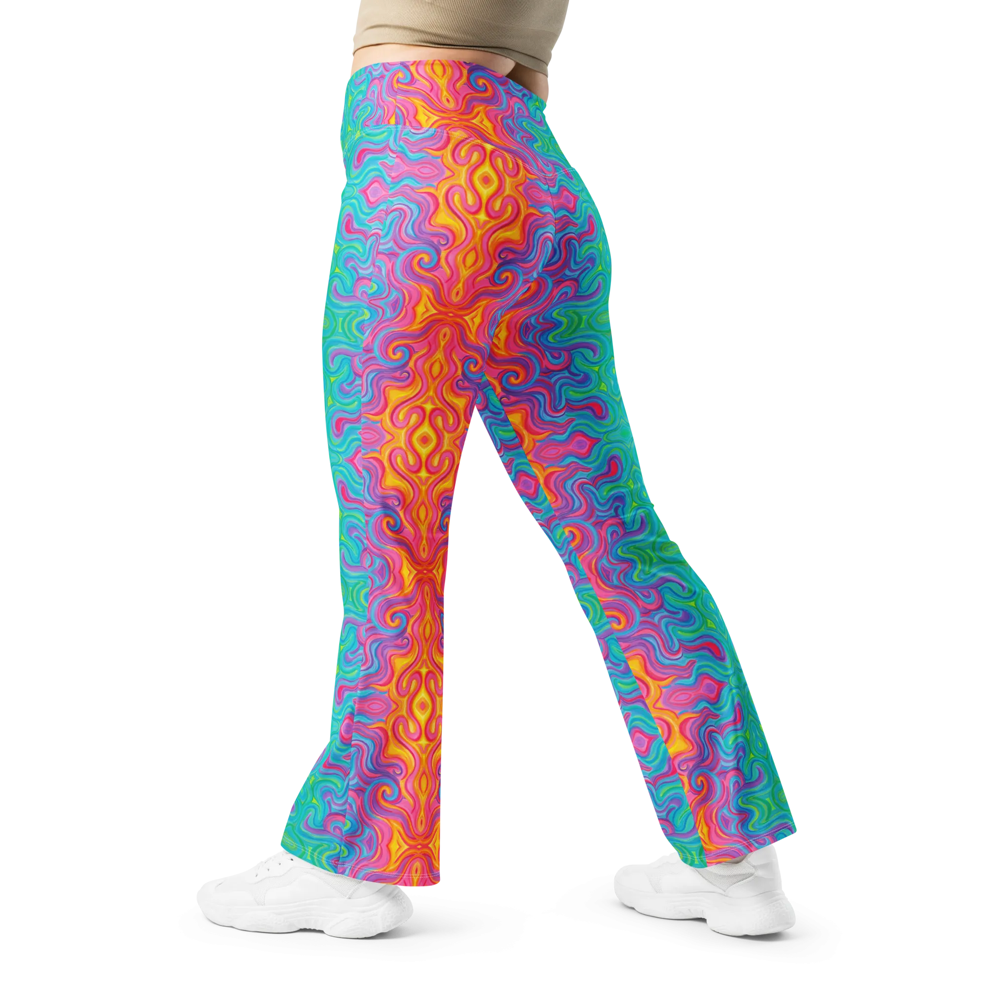 High Waisted Yoga Pants ( Internal Pocket)- "Elemental" Design