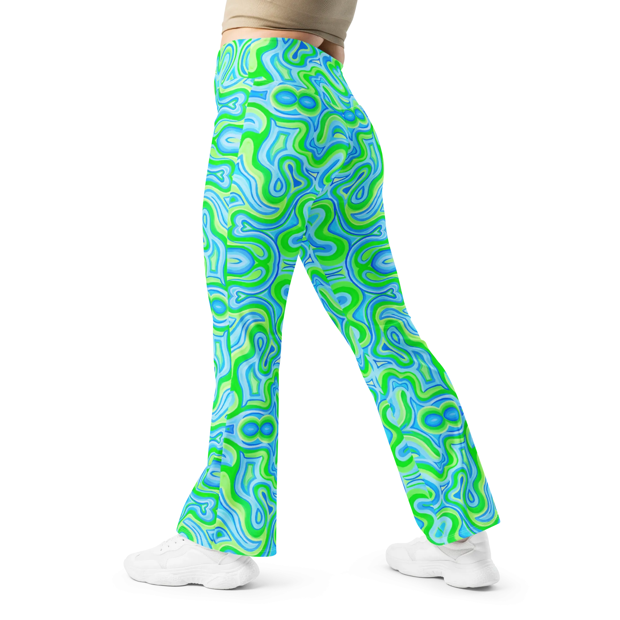 High Waisted Yoga Pants ( Internal Pocket)- "Slushee" Design
