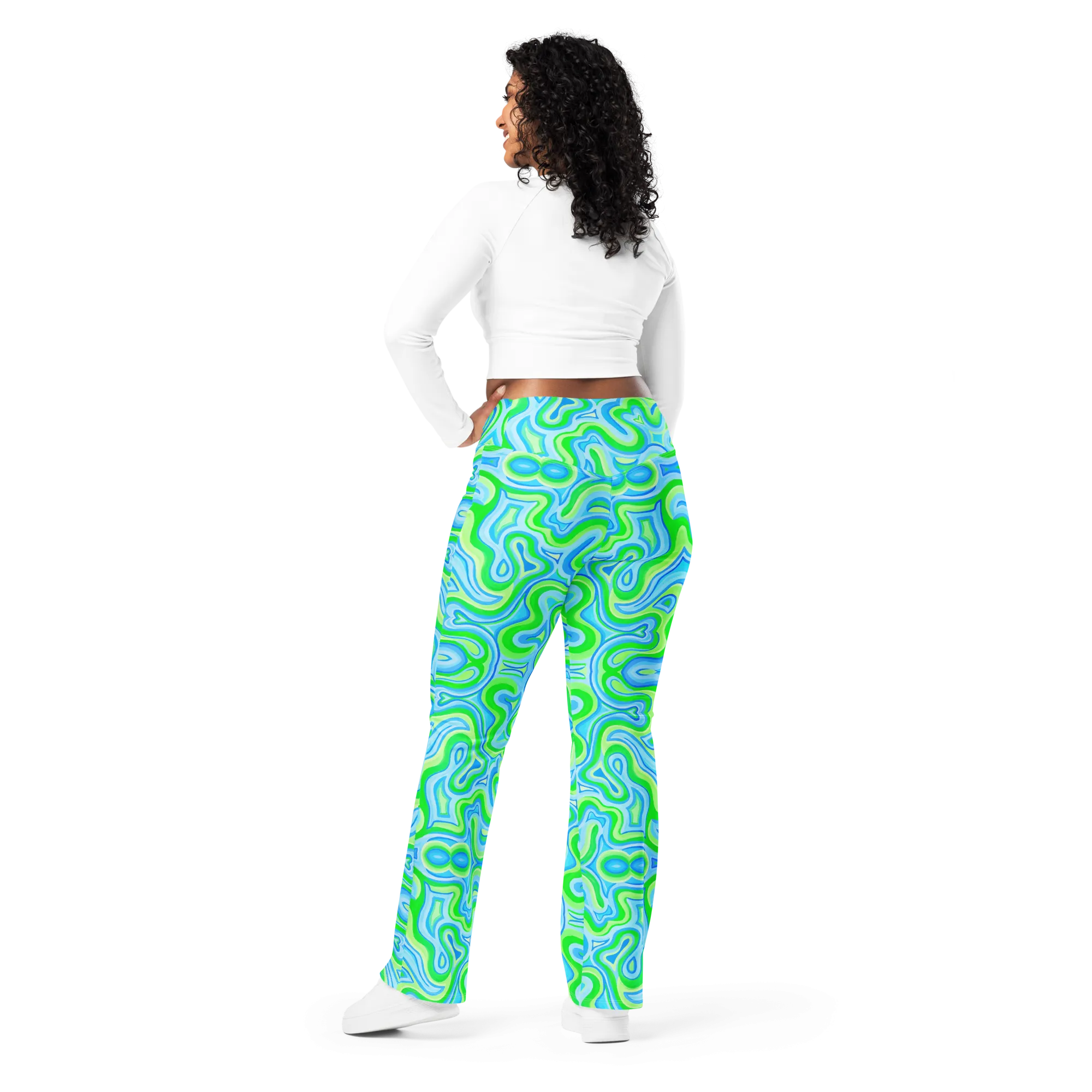 High Waisted Yoga Pants ( Internal Pocket)- "Slushee" Design