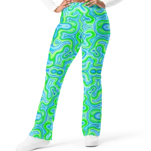 High Waisted Yoga Pants ( Internal Pocket)- "Slushee" Design