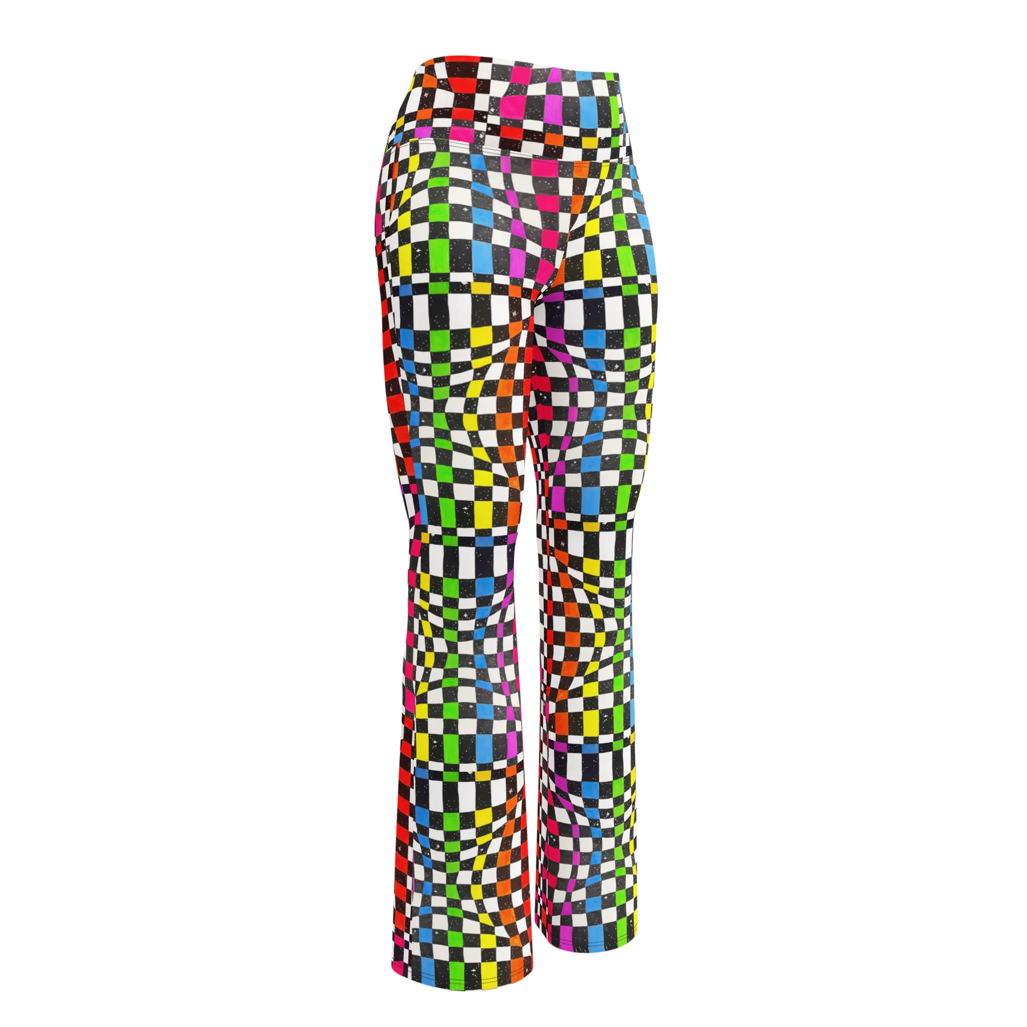 High Waisted Yoga Pants ( Internal Pocket)- "Space Track" Design