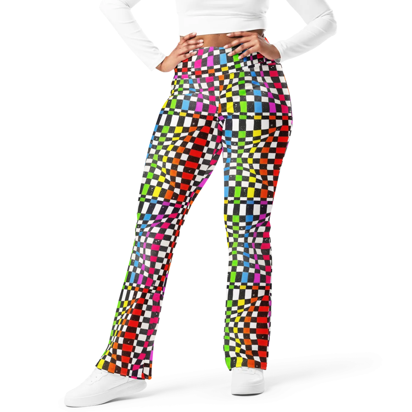 High Waisted Yoga Pants ( Internal Pocket)- "Space Track" Design