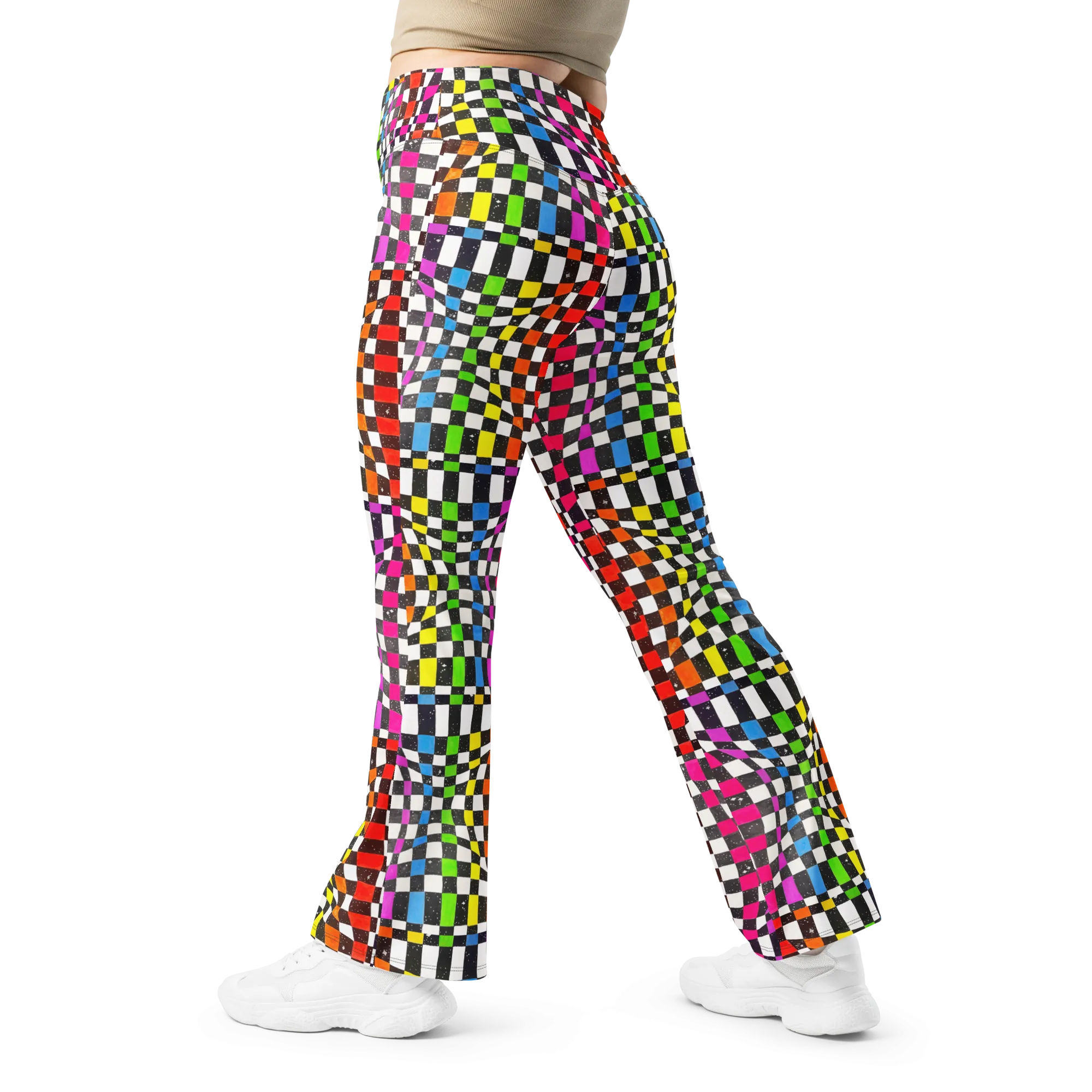 High Waisted Yoga Pants ( Internal Pocket)- "Space Track" Design