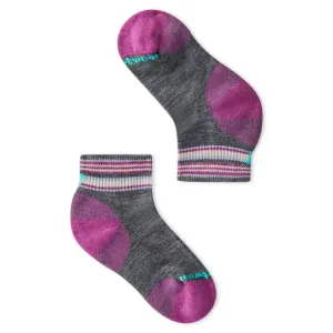 Hike Light Cushion Kids Ankle Socks - Gray/Purple