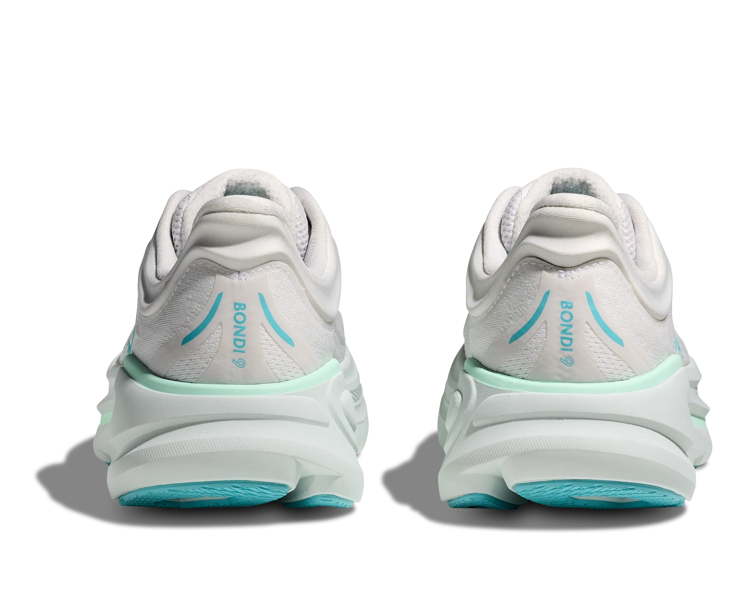 HOKA Women's Bondi 9 Ultra Cushioned Running Shoe - Frost/Cielo Blue