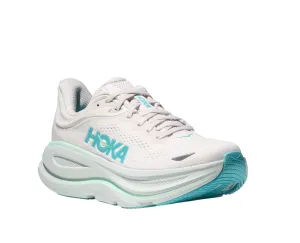 HOKA Women's Bondi 9 Ultra Cushioned Running Shoe - Frost/Cielo Blue