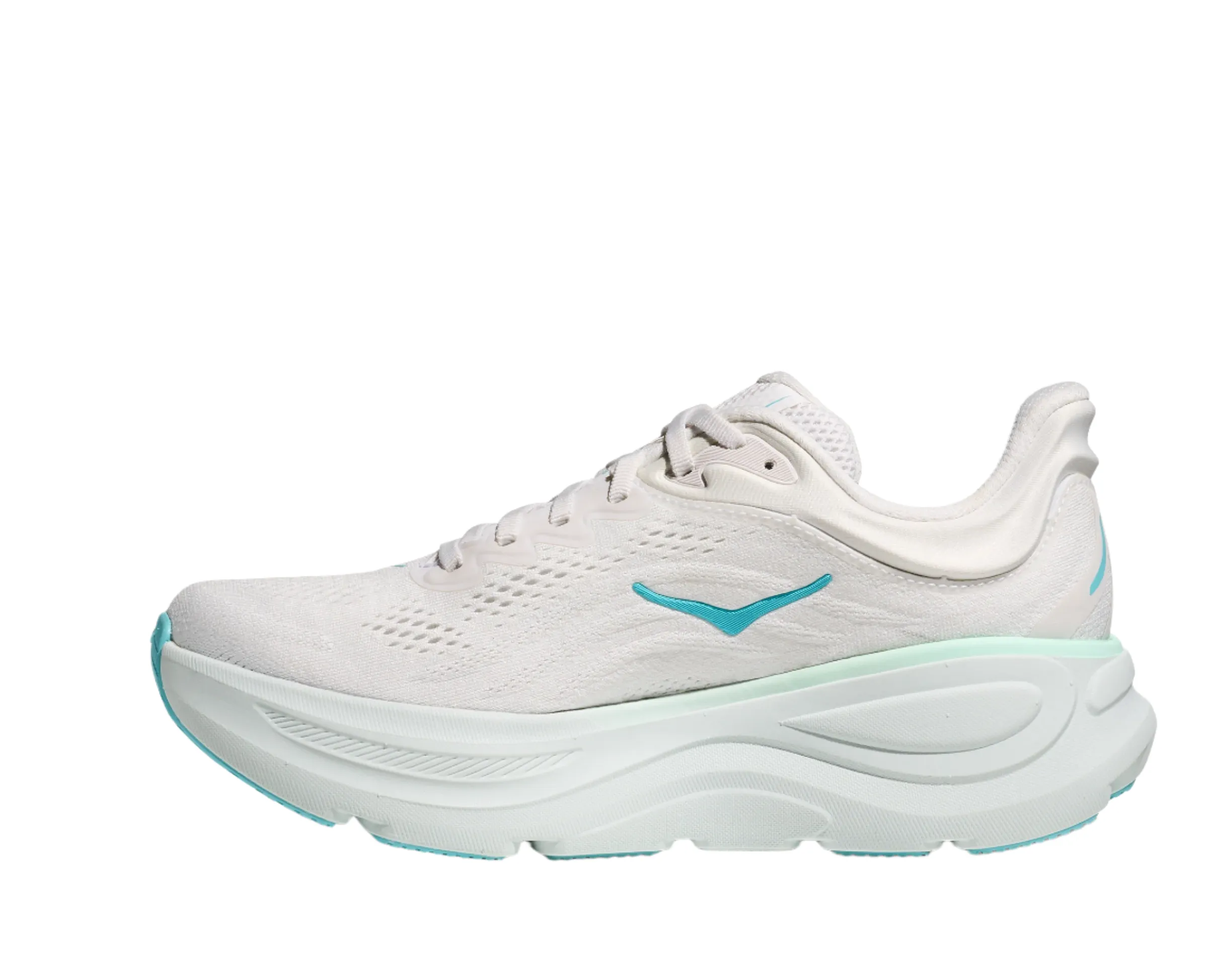HOKA Women's Bondi 9 Ultra Cushioned Running Shoe - Frost/Cielo Blue