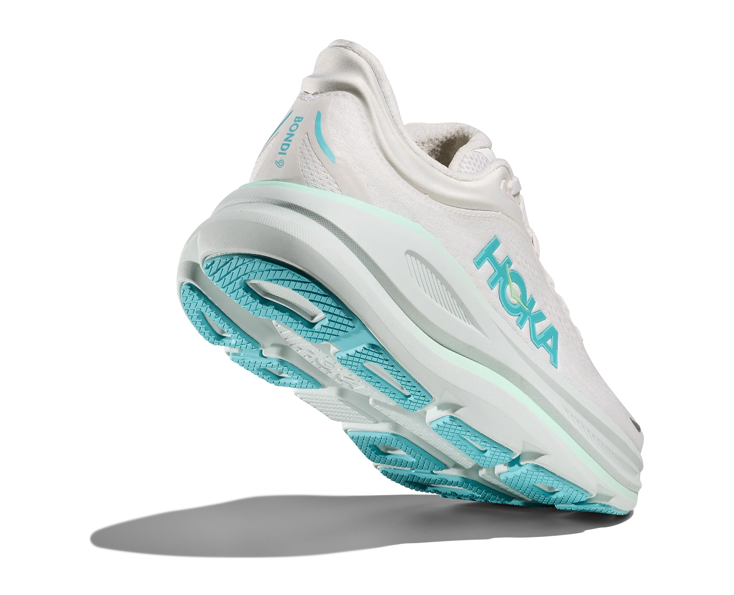 HOKA Women's Bondi 9 Ultra Cushioned Running Shoe - Frost/Cielo Blue