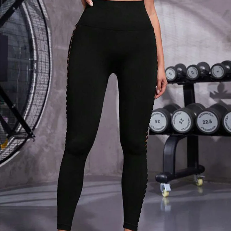Hollow Tie-Dye Yoga Pants